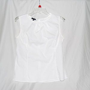 Talbots White Sleeveless Blouse